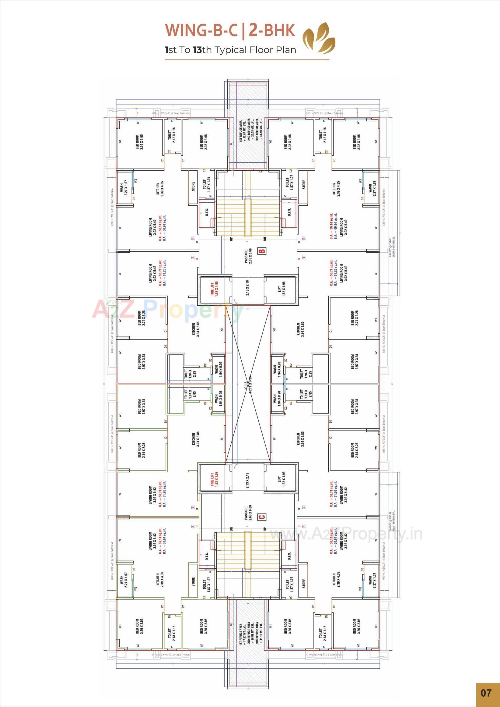 Layout of real estate project Navkar Heights located at Utran, Surat, Gujarat