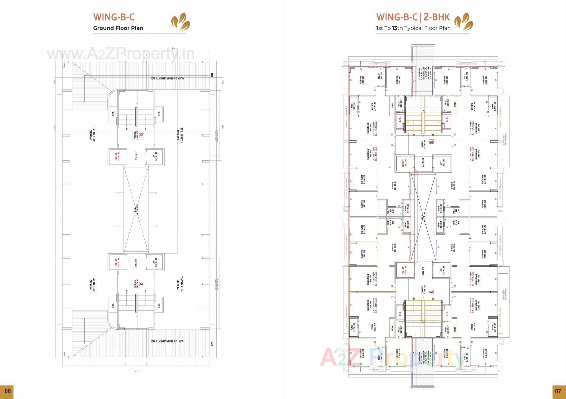 Layout of real estate project Navkar Heights located at Utran, Surat, Gujarat