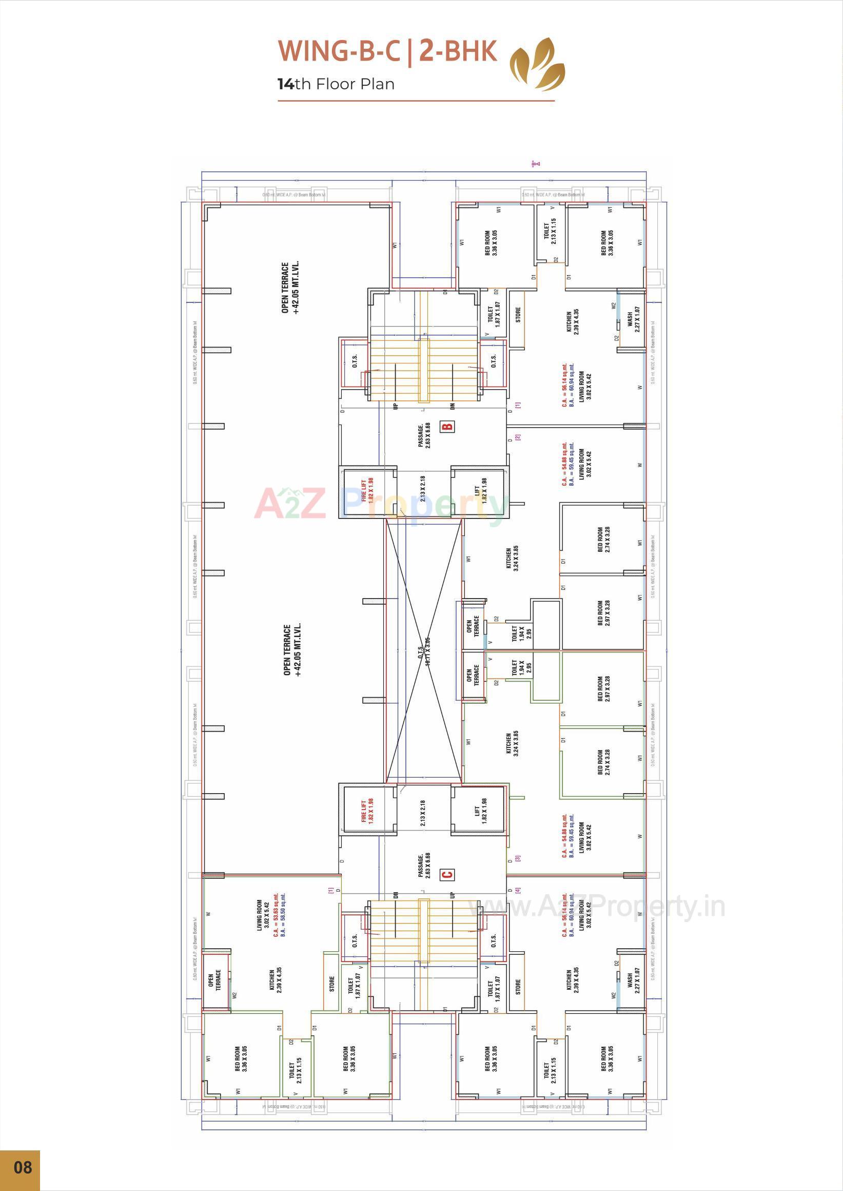 Layout of real estate project Navkar Heights located at Utran, Surat, Gujarat