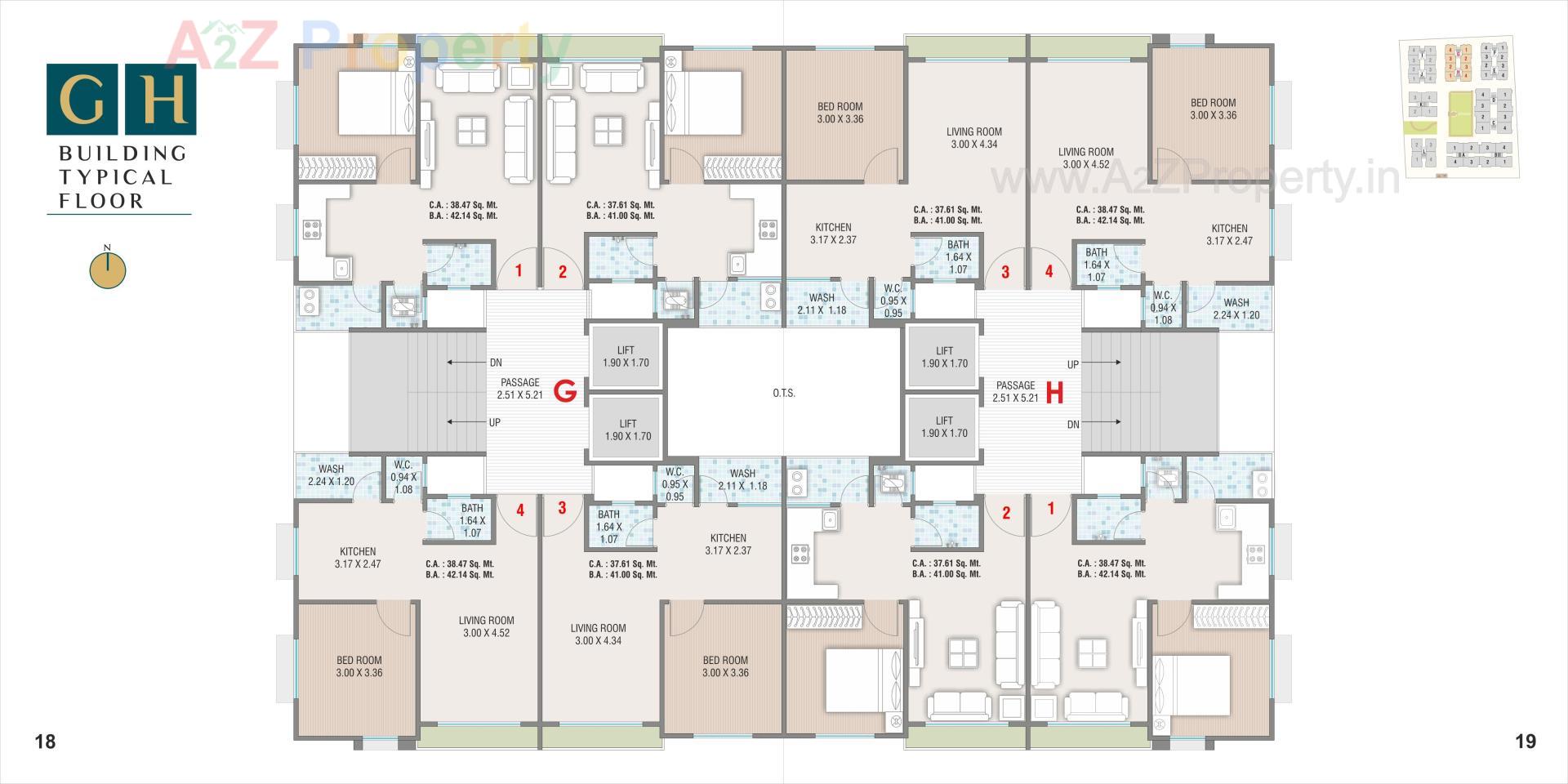Layout of real estate project Nawab Heritage located at Unn, Surat, Gujarat