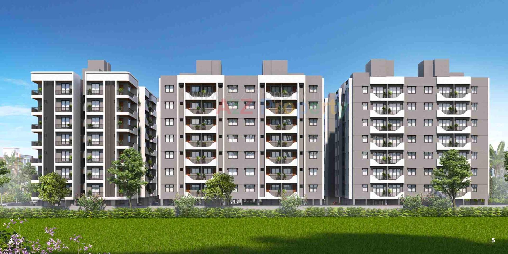 3D Elevation of real estate project Nawab Heritage located at Unn, Surat, Gujarat