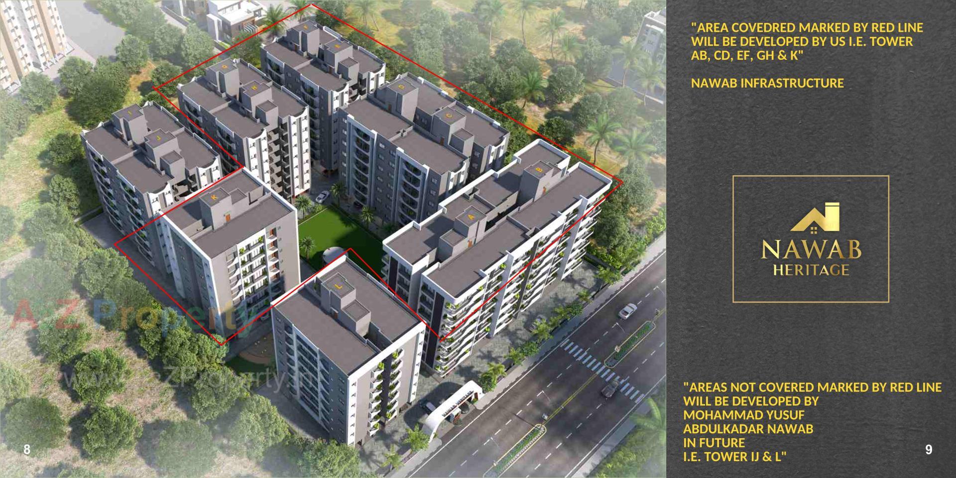 3D Elevation of real estate project Nawab Heritage located at Unn, Surat, Gujarat