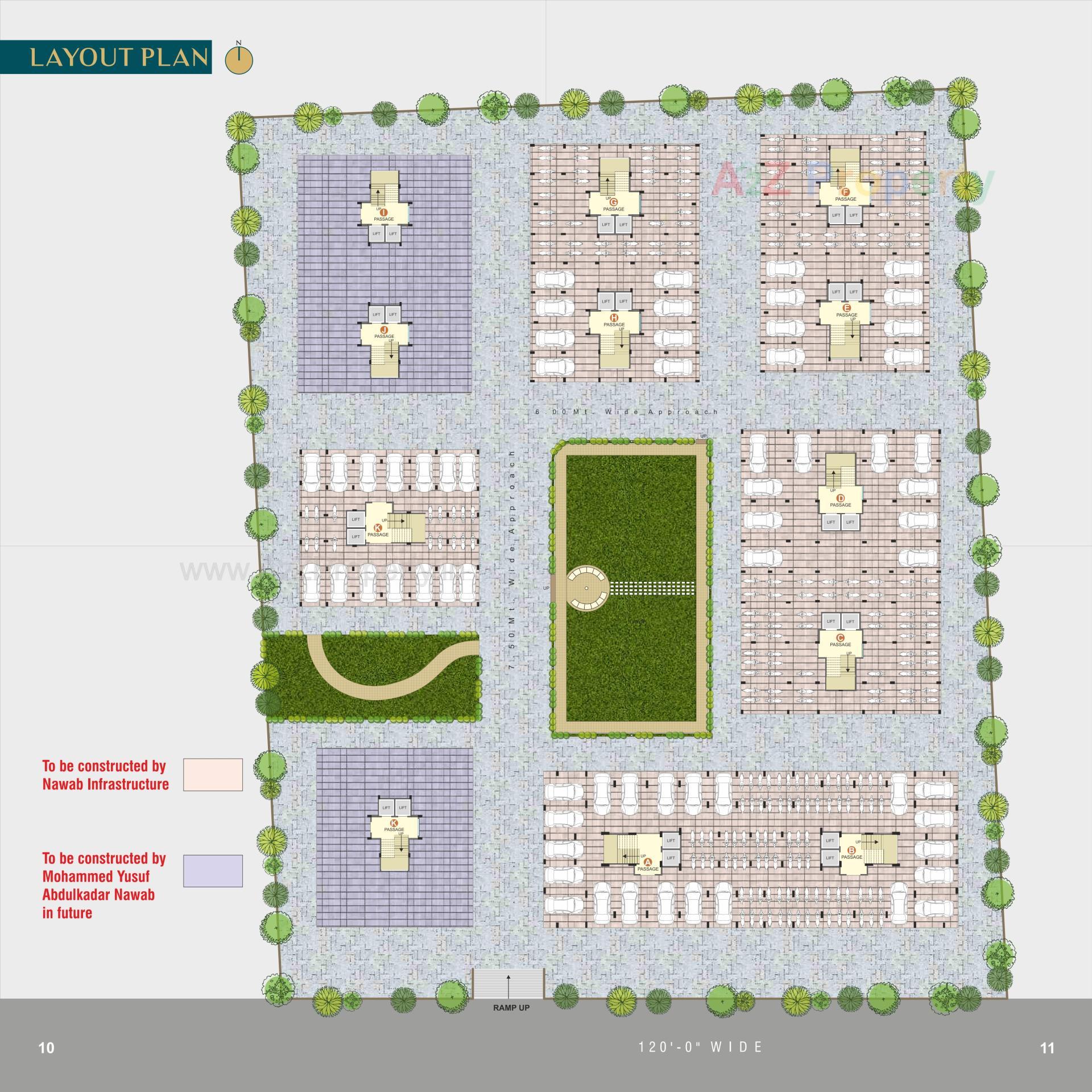 Layout of real estate project Nawab Heritage located at Unn, Surat, Gujarat