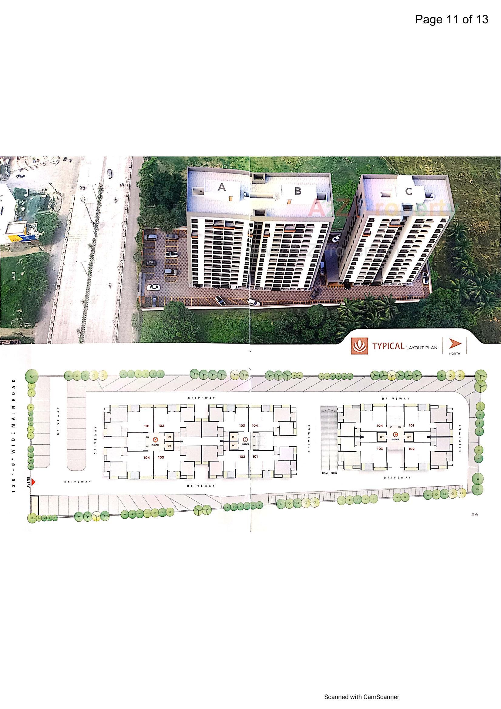 Layout of real estate project Nilgiri Heights located at Mo, Surat, Gujarat