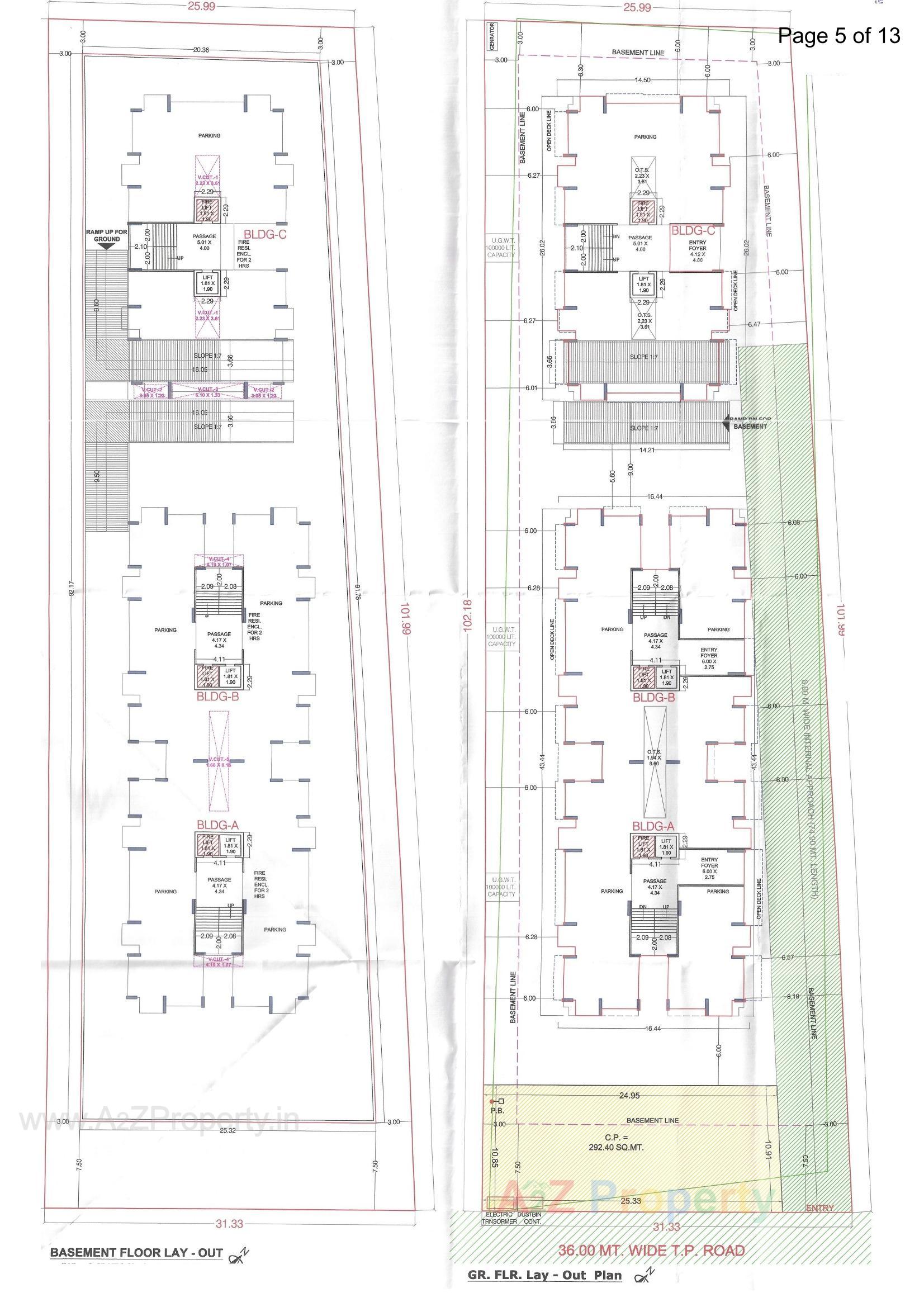 Layout of real estate project Nilgiri Heights located at Mo, Surat, Gujarat