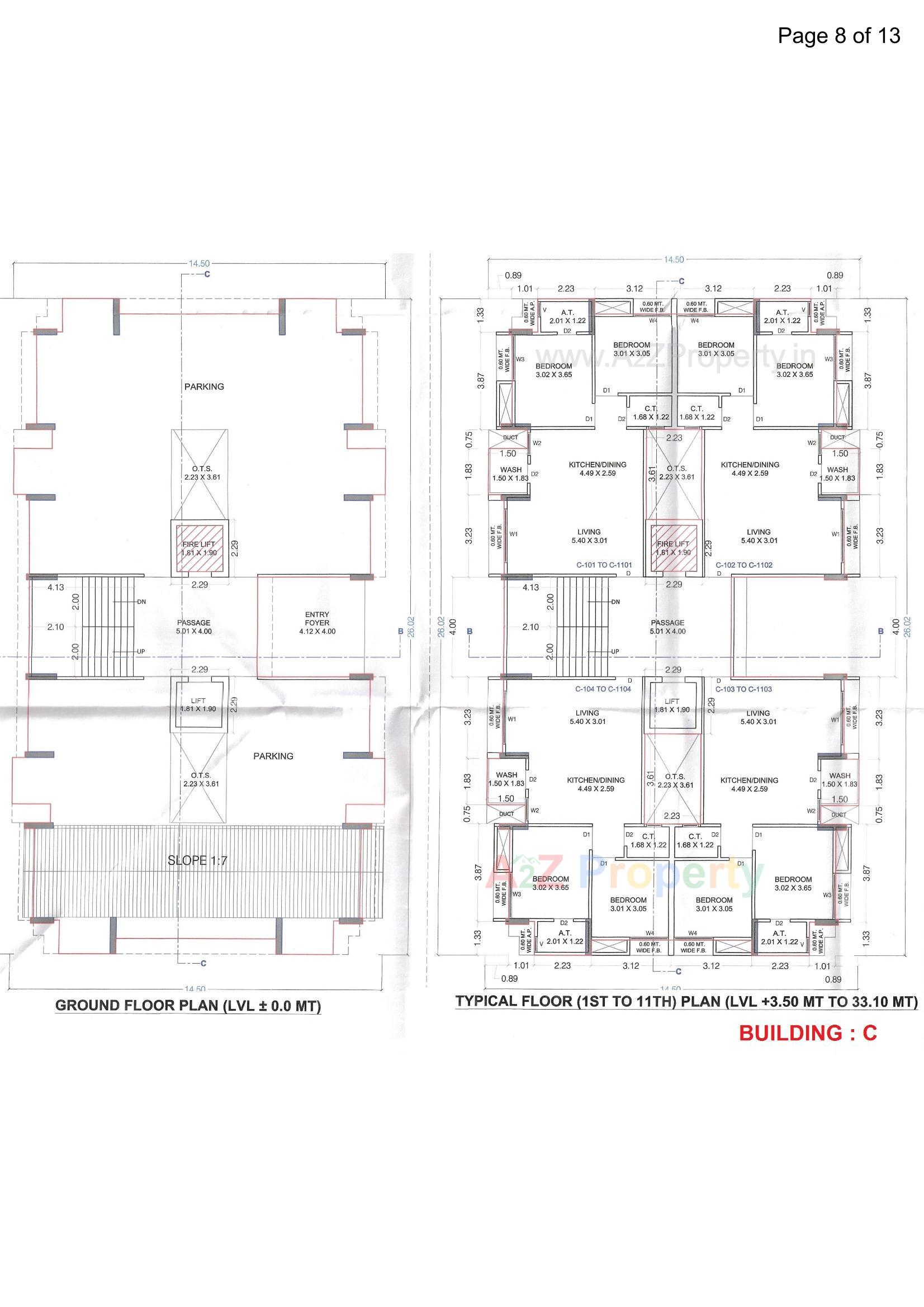 Layout of real estate project Nilgiri Heights located at Mo, Surat, Gujarat