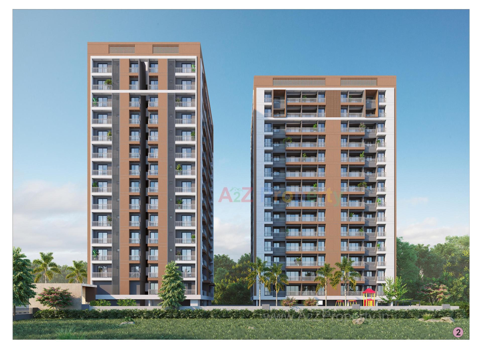 3D Elevation of real estate project Nilkanth Elegance located at Variyav, Surat, Gujarat
