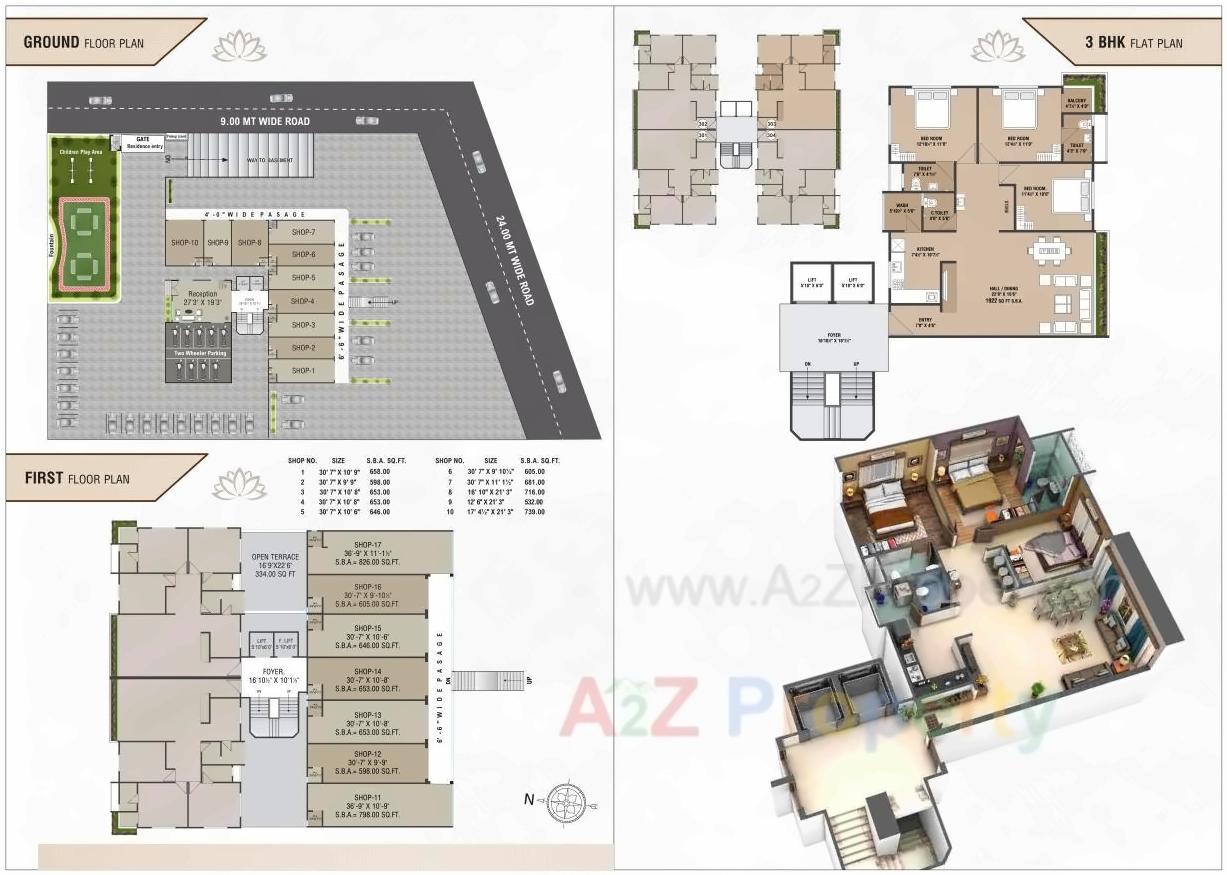 Layout of real estate project Nilkanth Height located at Sarthana, Surat, Gujarat