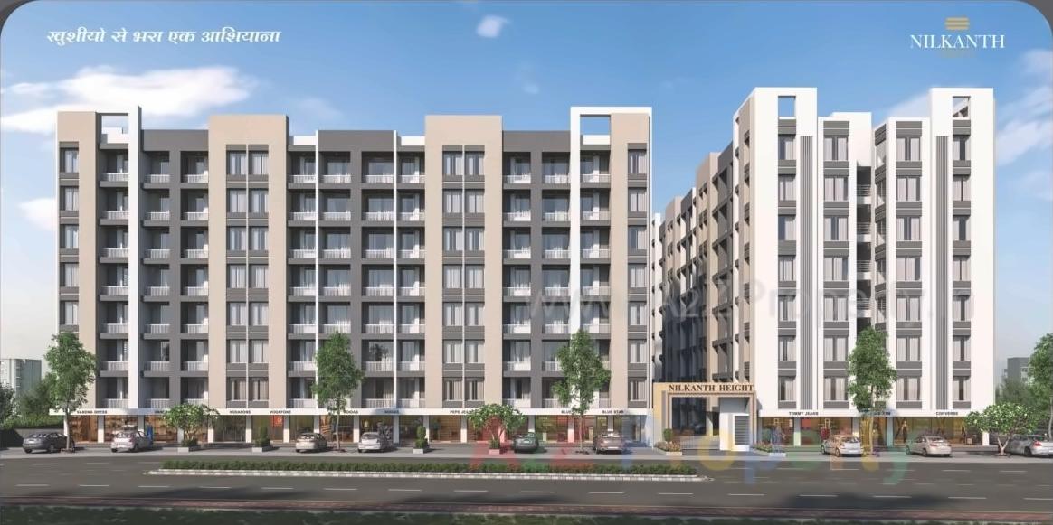 3D Elevation of real estate project Nilkanth Heights located at Pali, Surat, Gujarat
