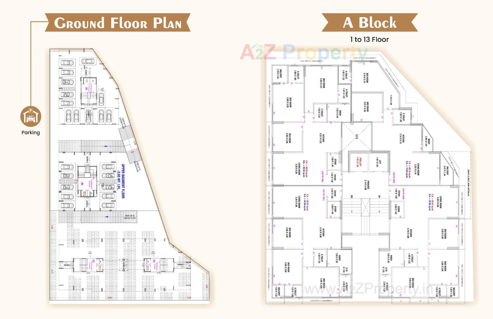 Layout of real estate project Nilkanth  Heights located at Sarthana , Surat, Gujarat