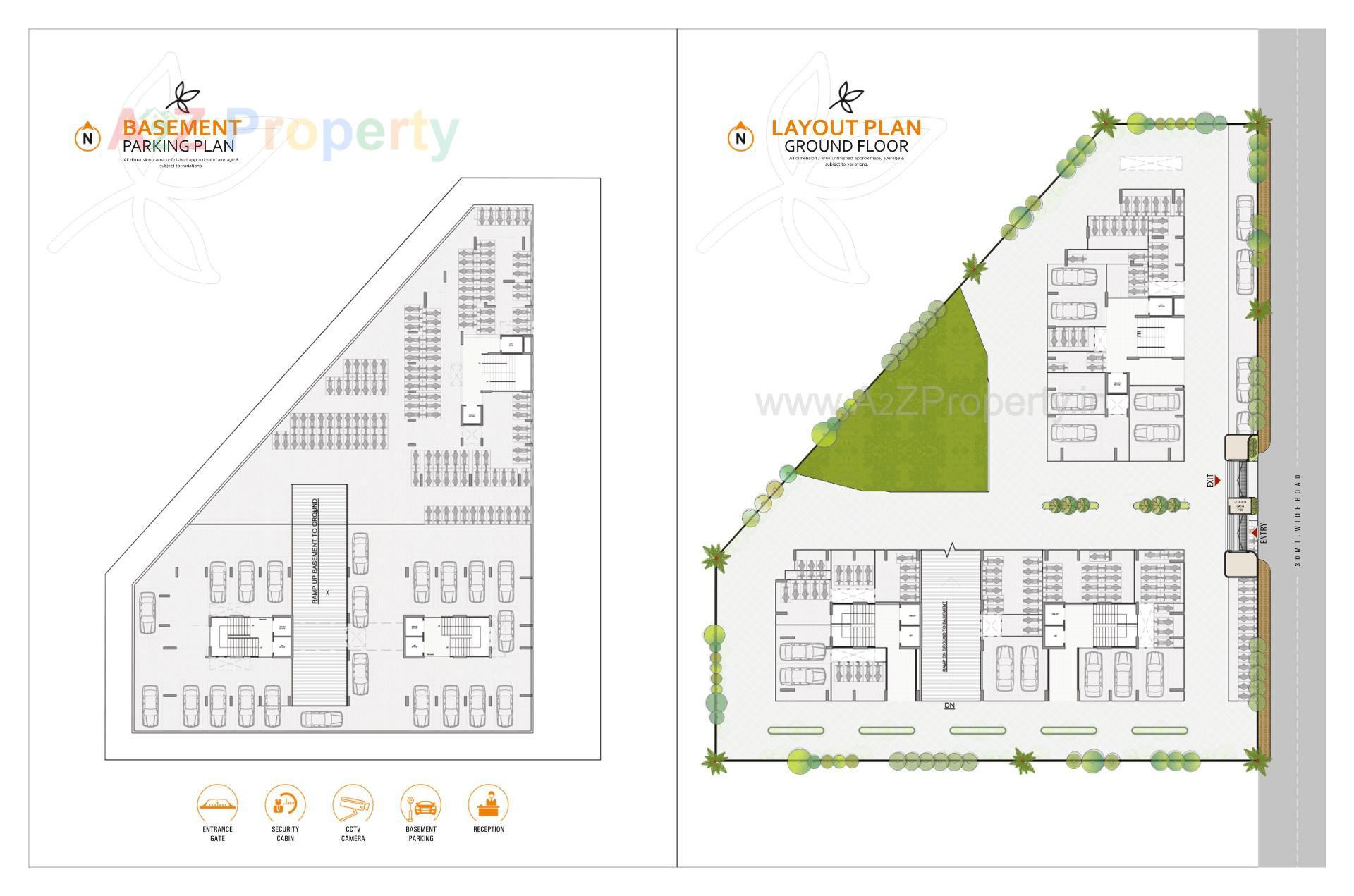 Layout of real estate project Nilkanth Luxuria located at Sarthana-dis, Surat, Gujarat