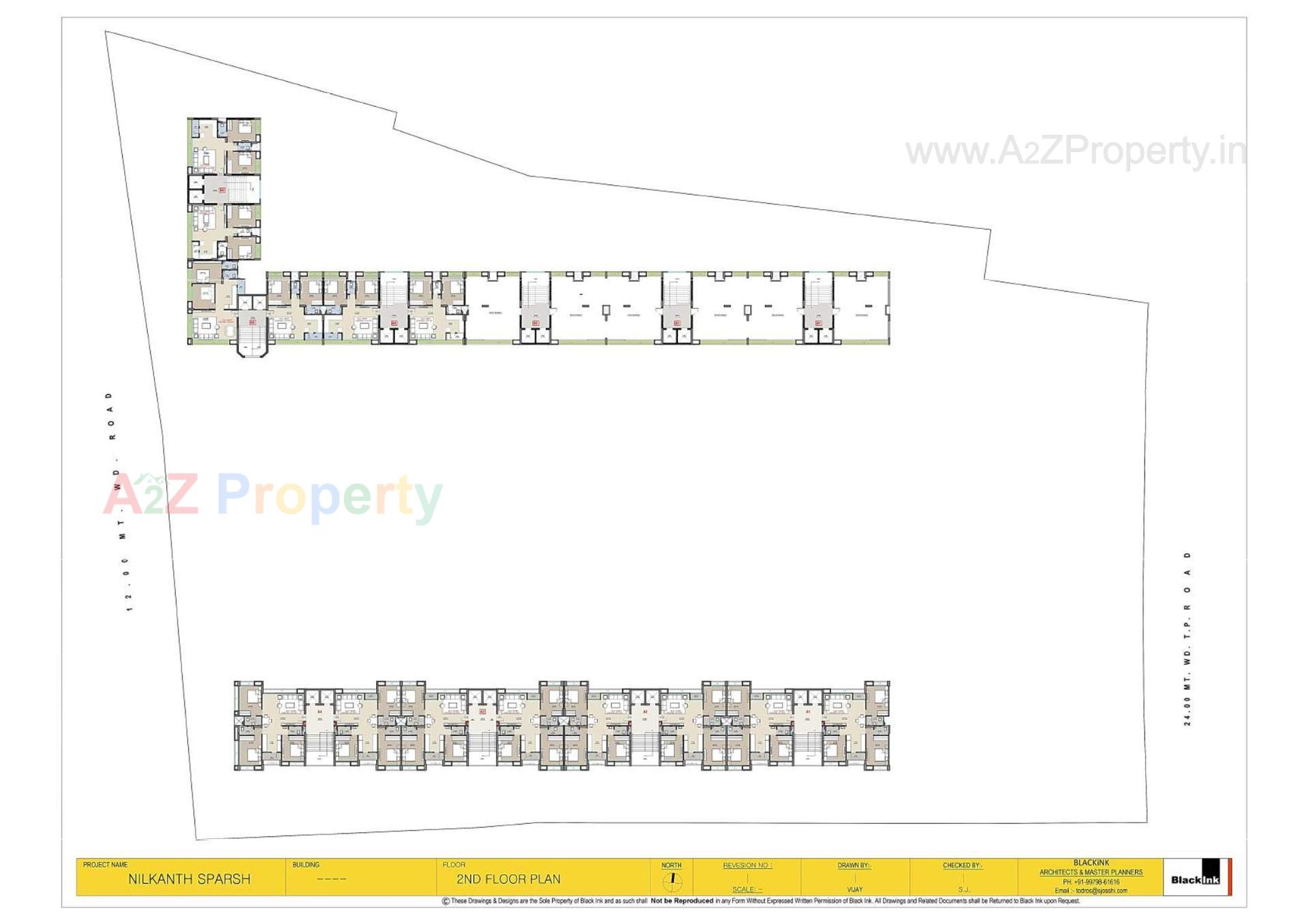 Layout of real estate project Nilkanth Sparsh( A1 To A4, B4to B6) located at Singanpore, Surat, Gujarat