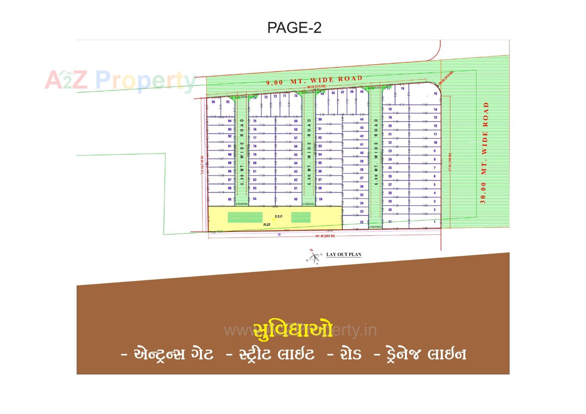 Layout of real estate project Nilkanth Villa located at Dindoli, Surat, Gujarat