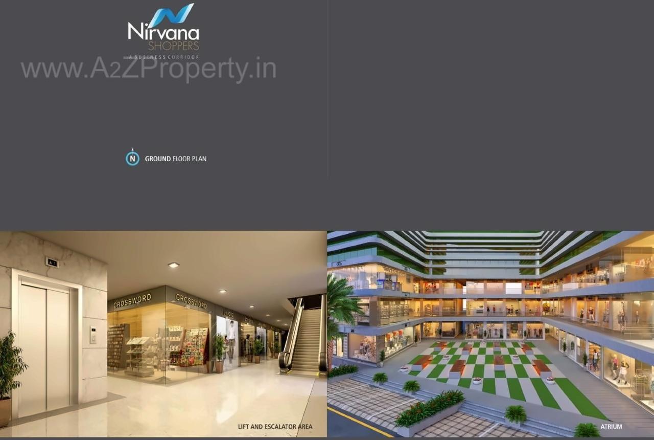 3D Elevation of real estate project Nirvana Shoppers located at Jahangirabad, Surat, Gujarat