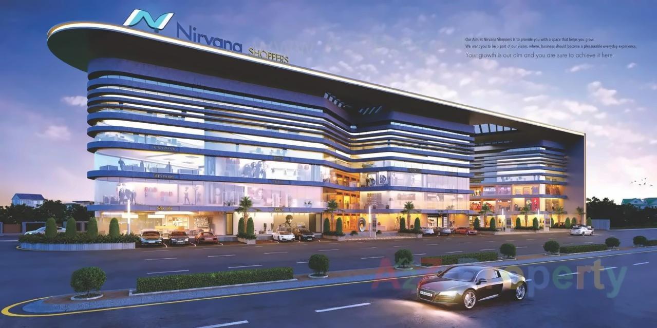 3D Elevation of real estate project Nirvana Shoppers located at Jahangirabad, Surat, Gujarat