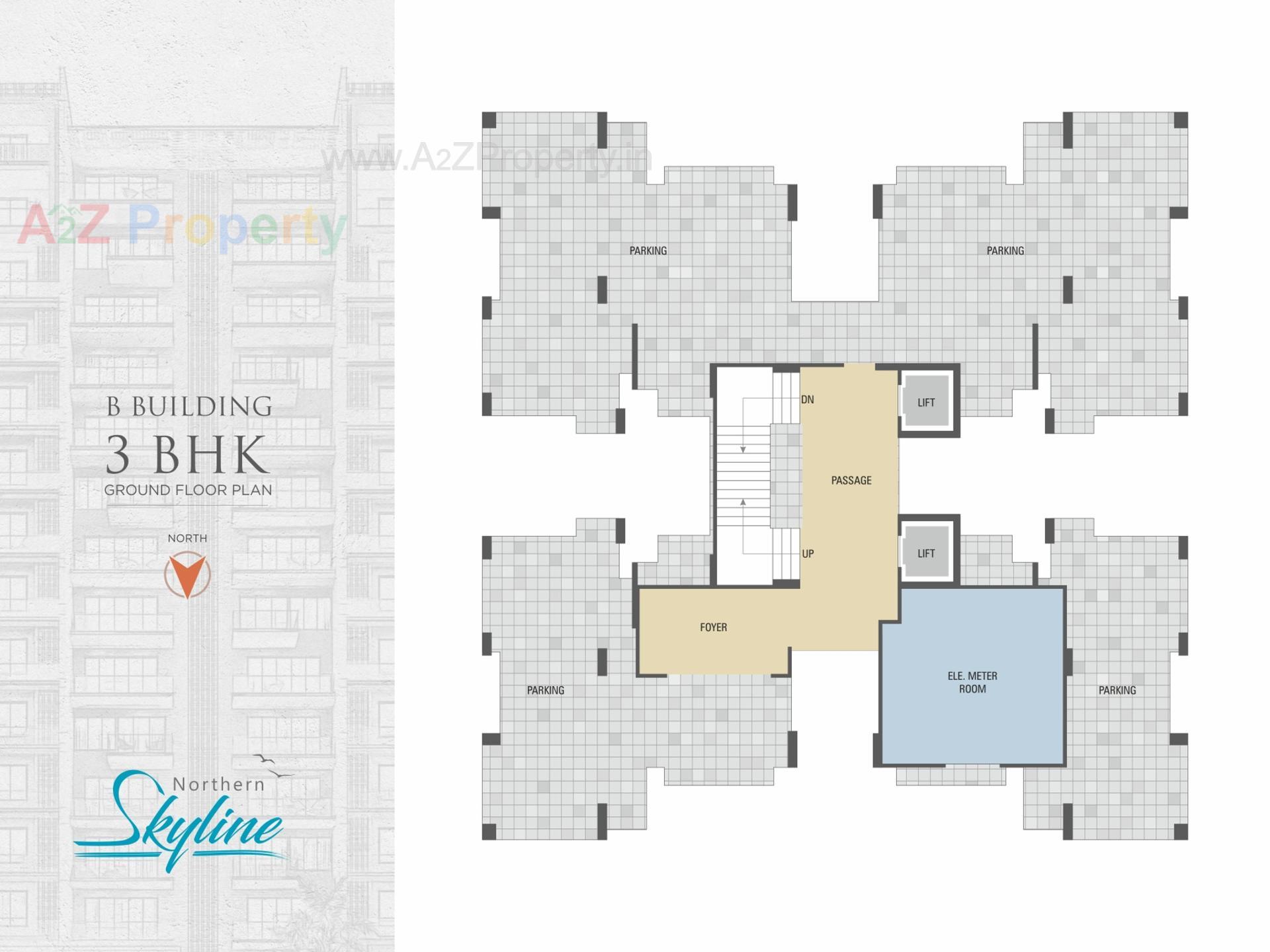 Layout of real estate project Northern Skyline located at Pal, Surat, Gujarat