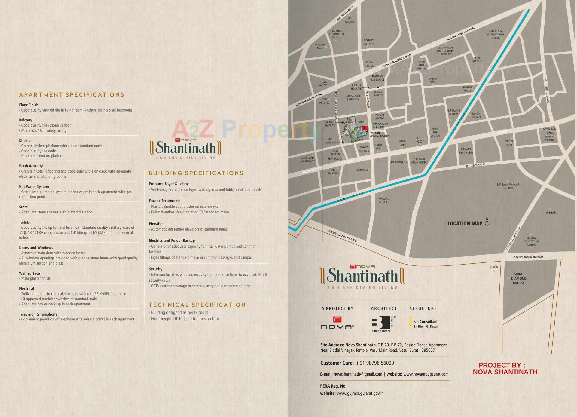  of real estate project Nova Shantinath located at Vesu, Surat, Gujarat