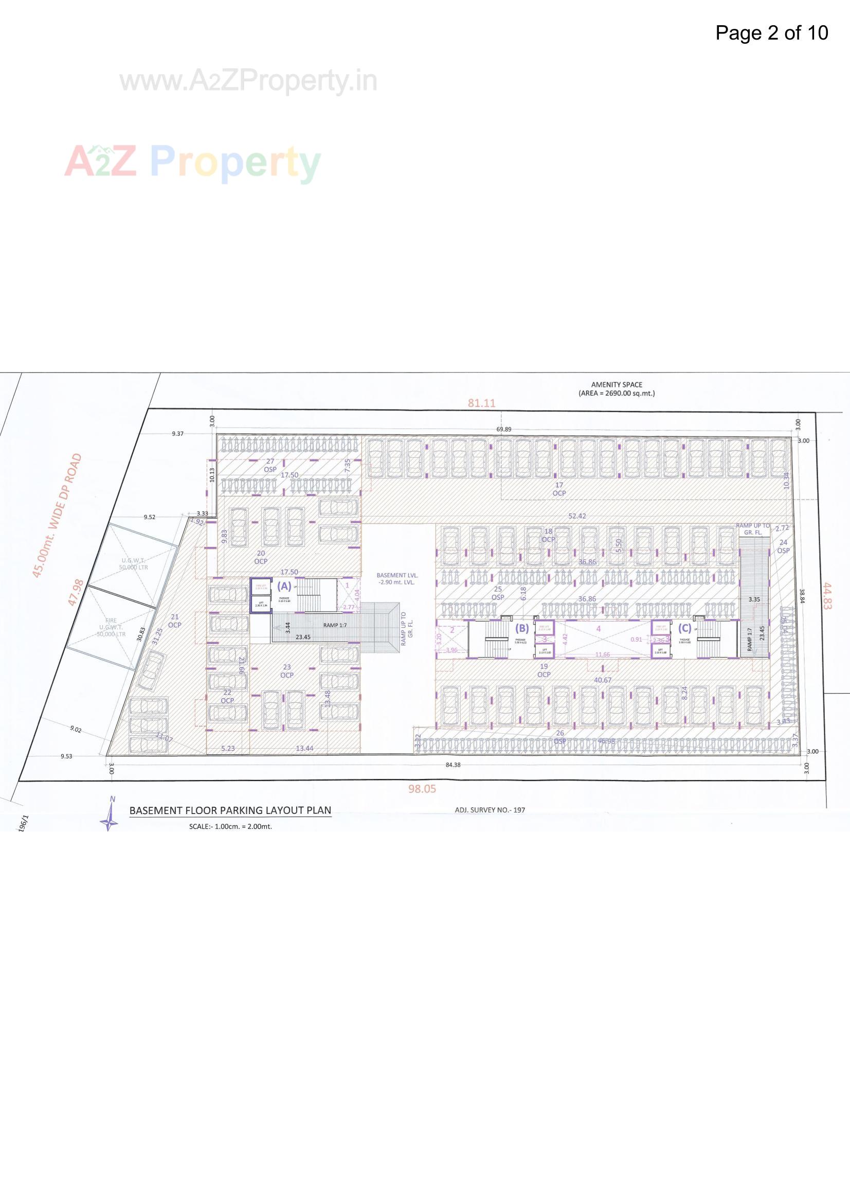Layout of real estate project Nova Shikharji located at Vesu, Surat, Gujarat
