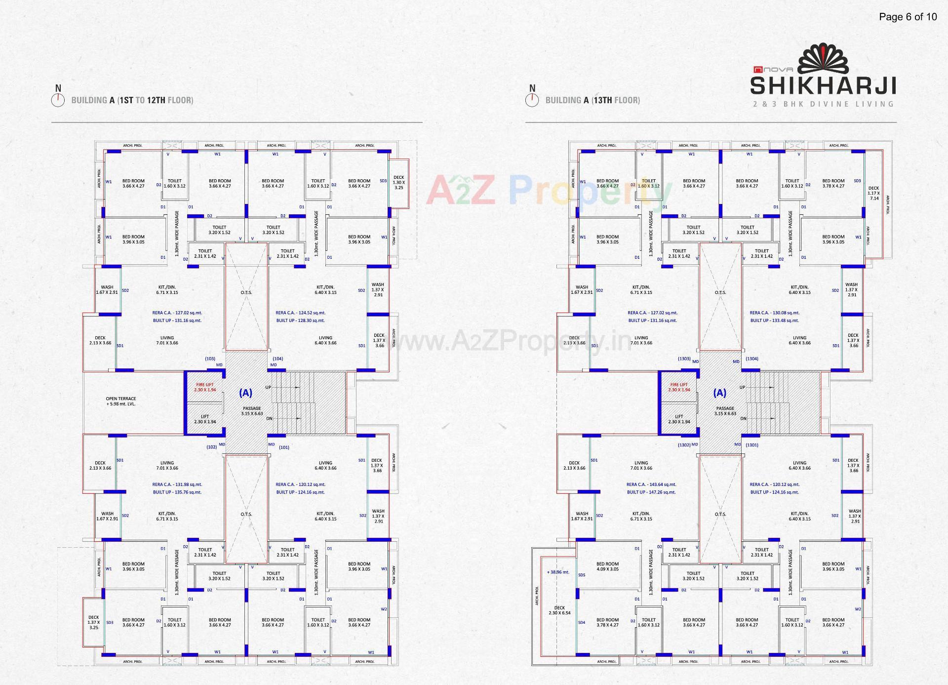 Layout of real estate project Nova Shikharji located at Vesu, Surat, Gujarat