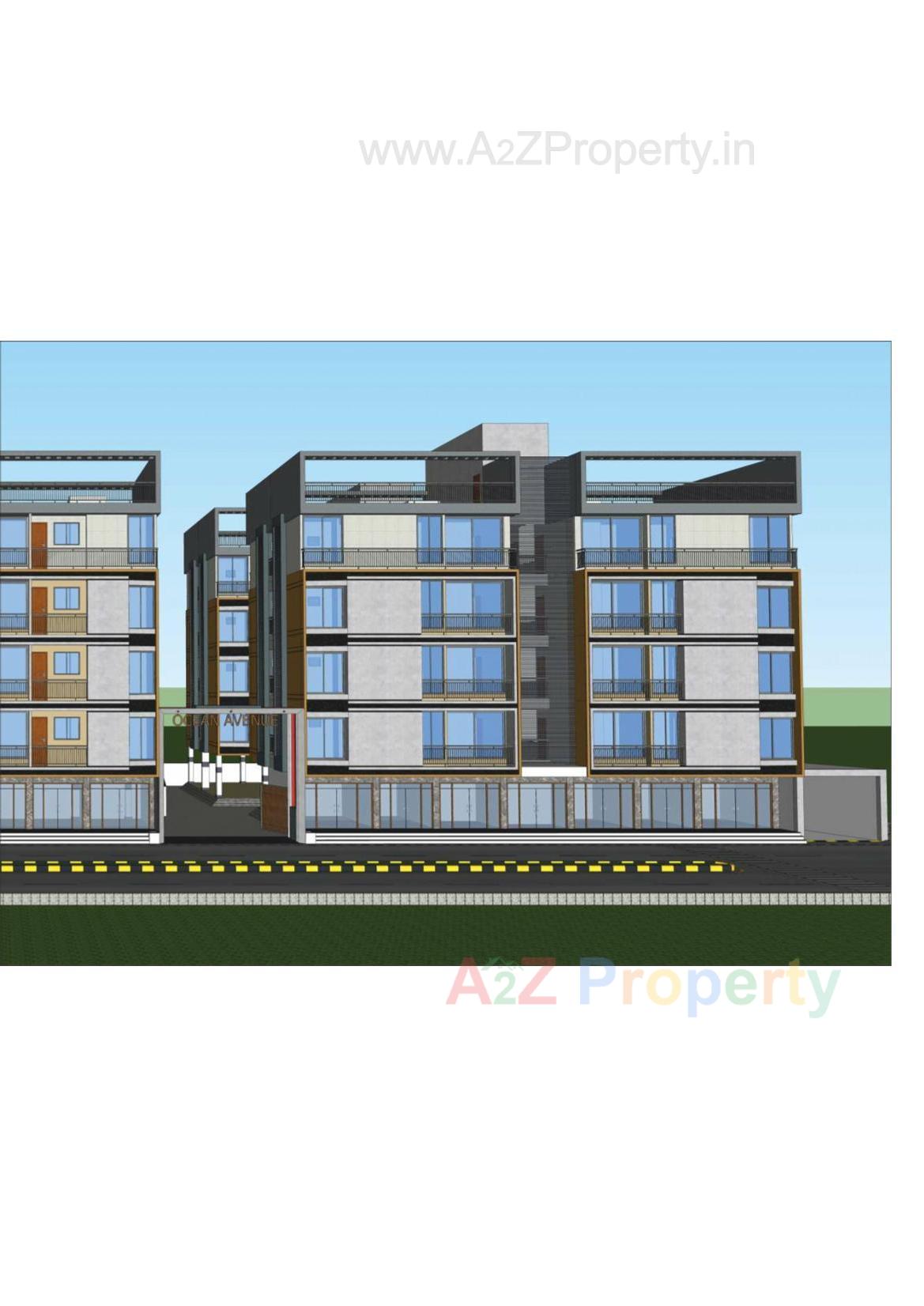 3D Elevation of real estate project Ocean Avenue located at Ichchhapore, Surat, Gujarat