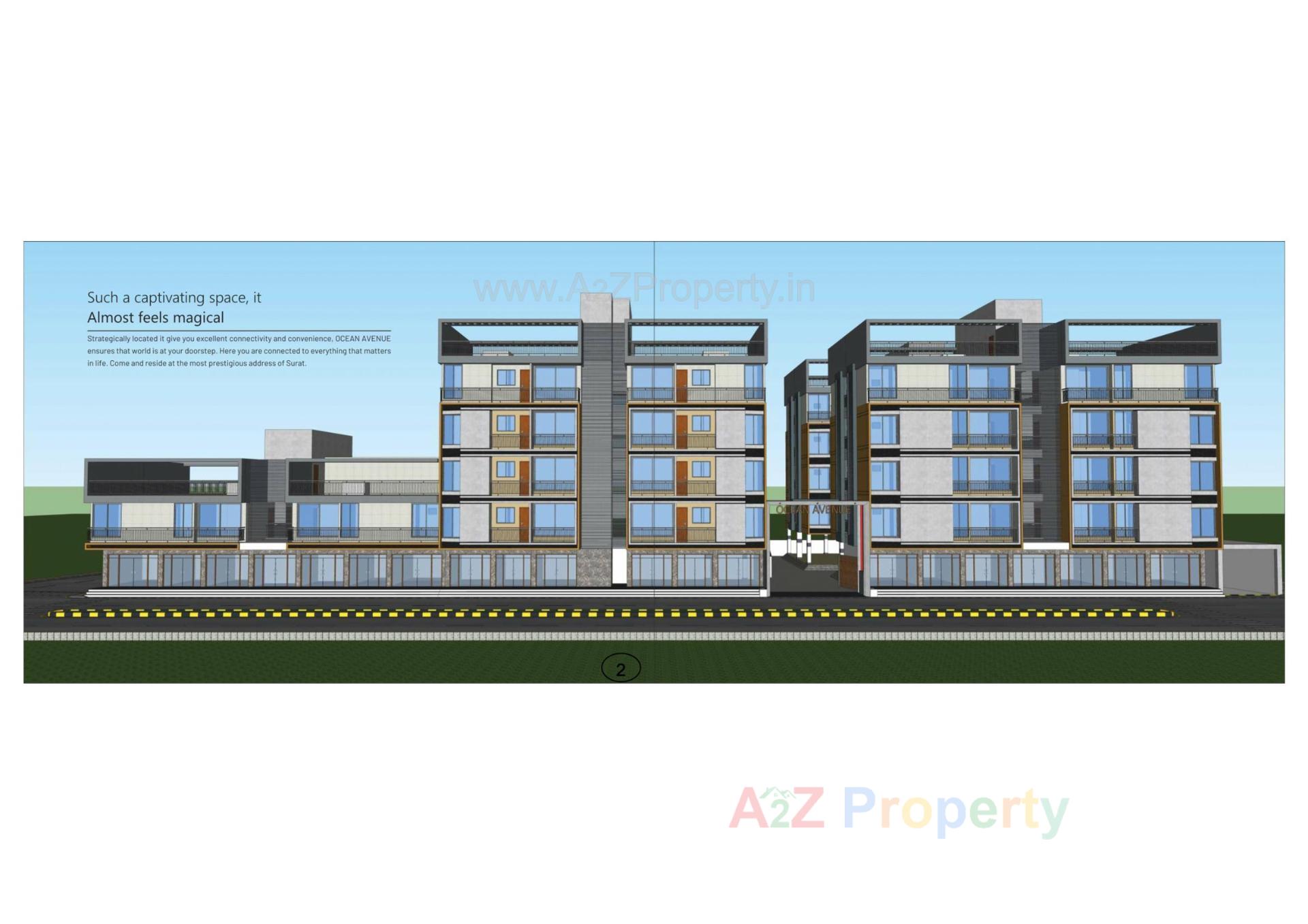 Layout of real estate project Ocean Avenue located at Ichchhapore, Surat, Gujarat