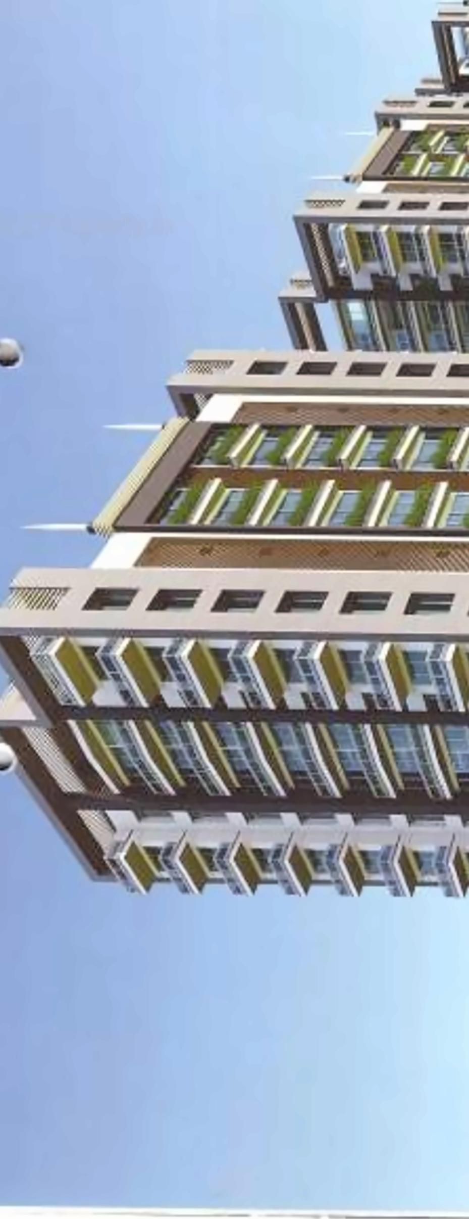 3D Elevation of real estate project Ocean Drive ( Tower B   C ) located at Sultanabad, Surat, Gujarat