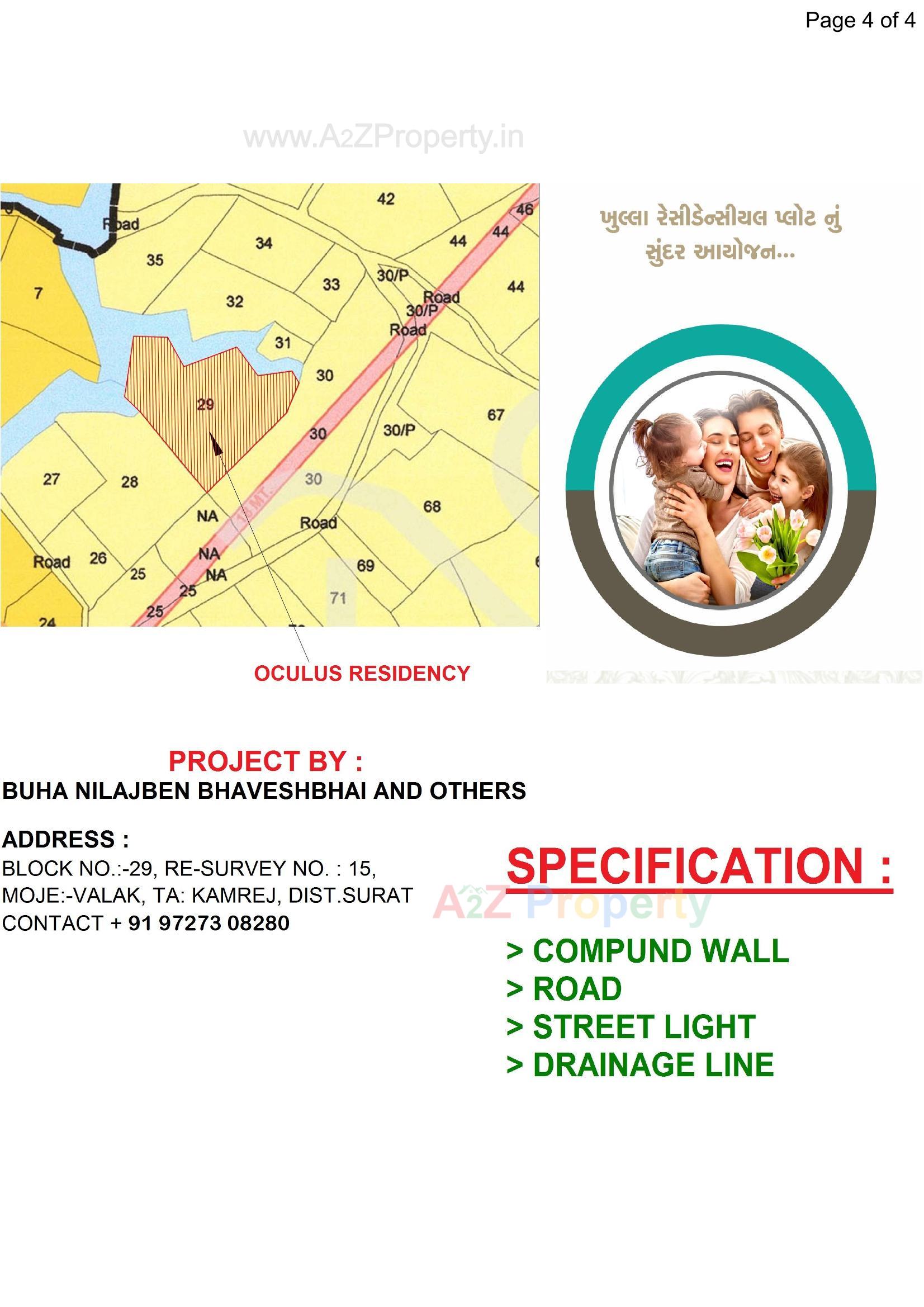  of real estate project Oculus Residency located at Valak, Surat, Gujarat
