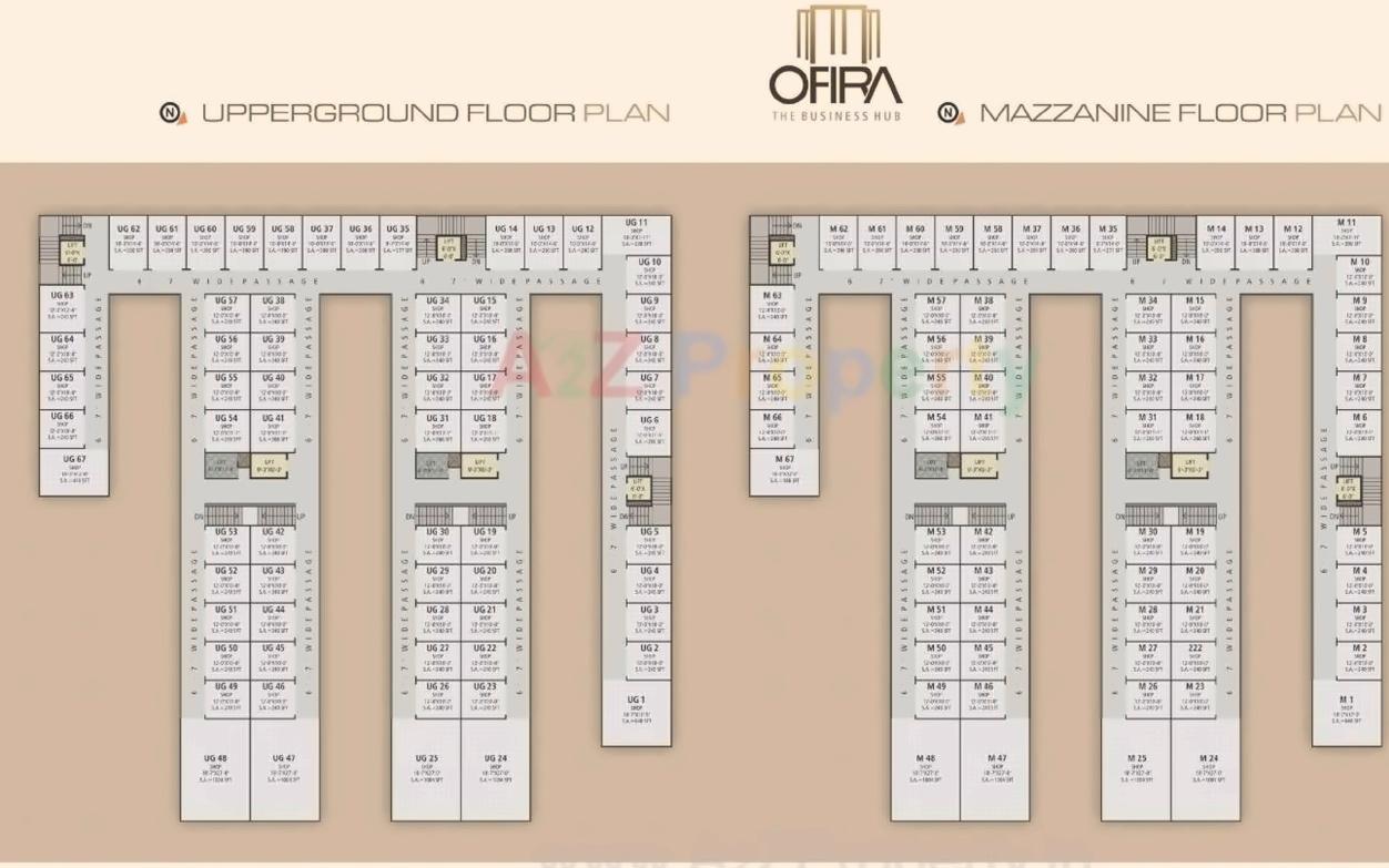 Layout of real estate project Ofira Business Hub located at Bharthana, Surat, Gujarat