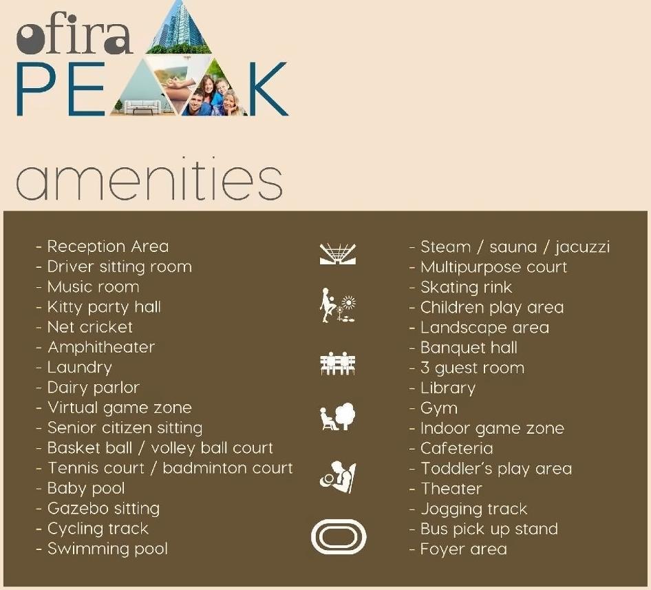 Amenities of Ofira Peak