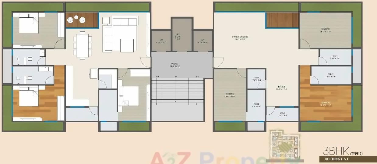 Layout of real estate project Ofira Peak located at Vesu, Surat, Gujarat