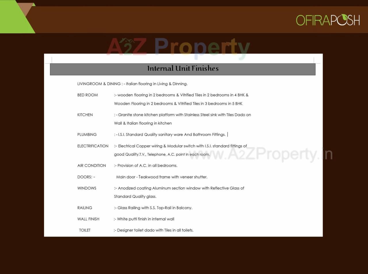  of real estate project Ofira Posh located at Vesu, Surat, Gujarat