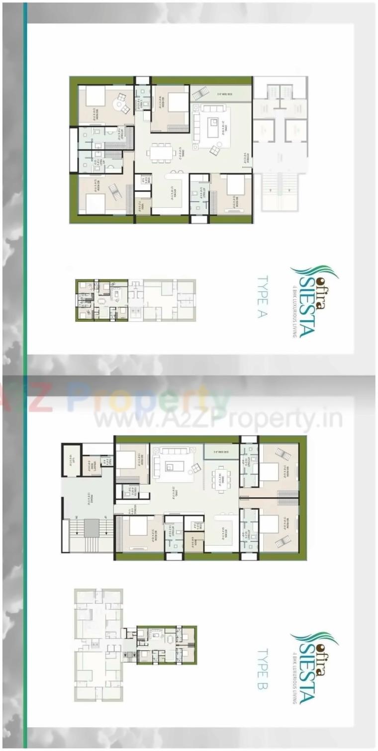 Layout of real estate project Ofira Siesta located at Vesu, Surat, Gujarat