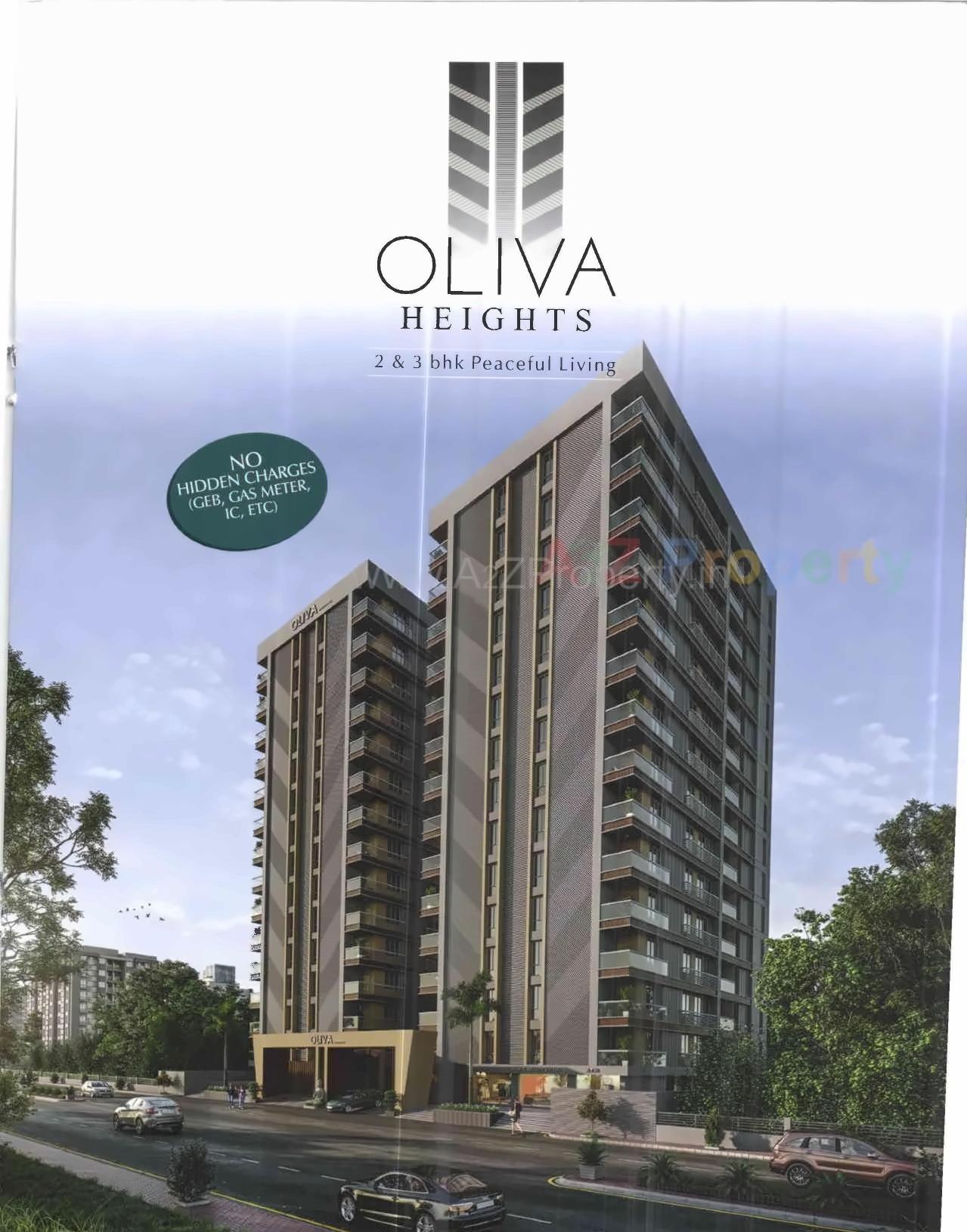 3D Elevation of real estate project Oliva Heights located at Bhimrad, Surat, Gujarat