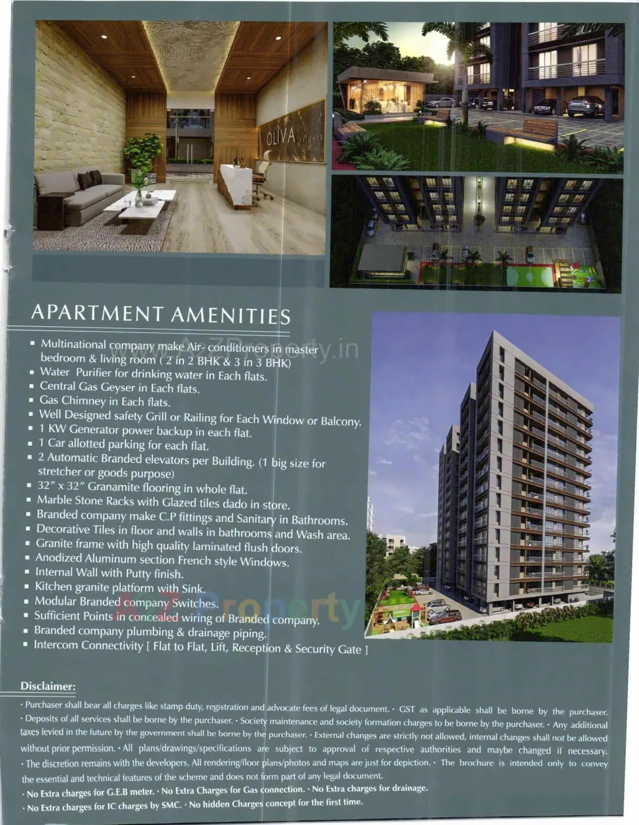 3D Elevation of real estate project Oliva Heights located at Bhimrad, Surat, Gujarat