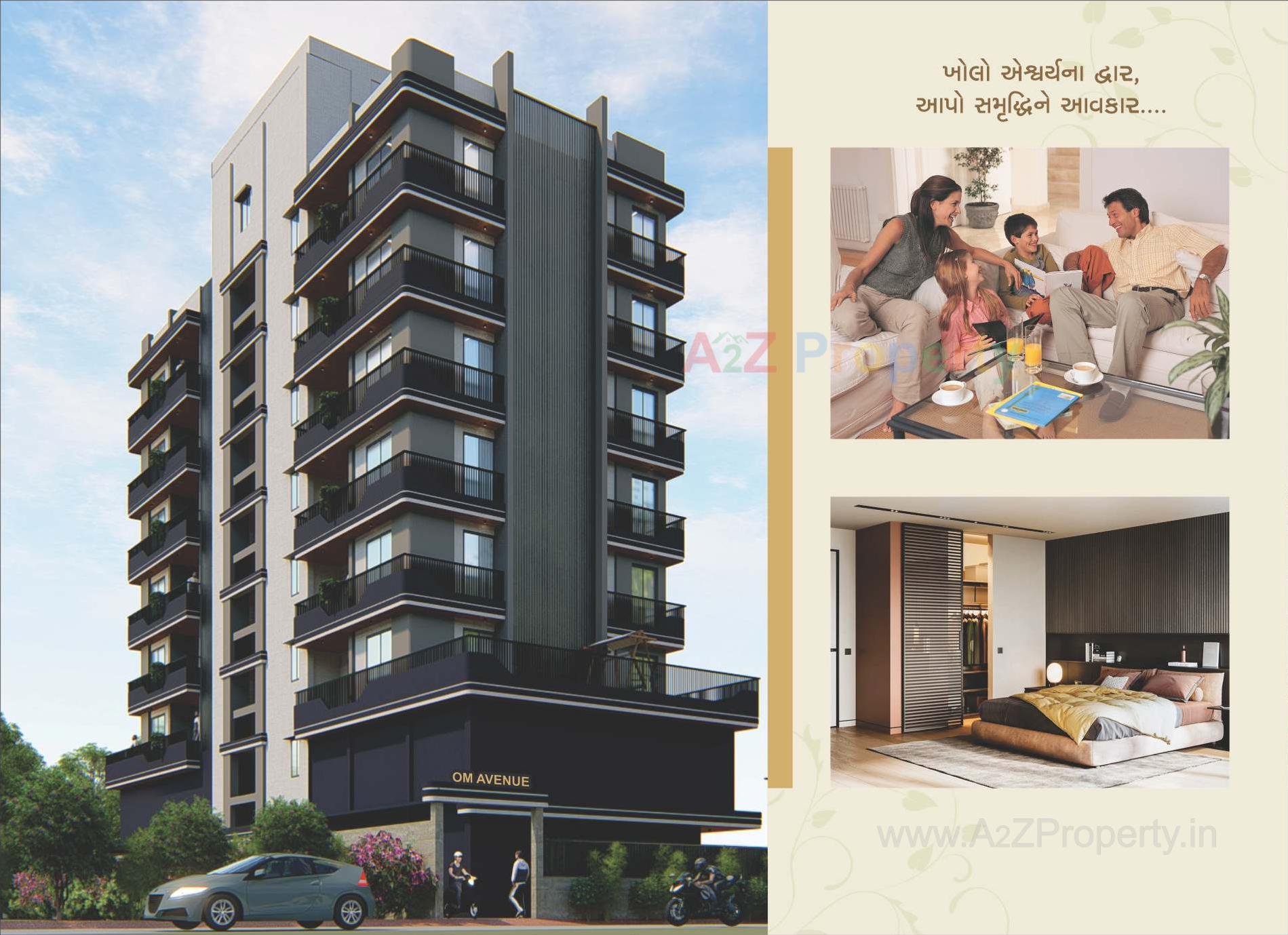 3D Elevation of real estate project Om Avenue located at Nana, Surat, Gujarat
