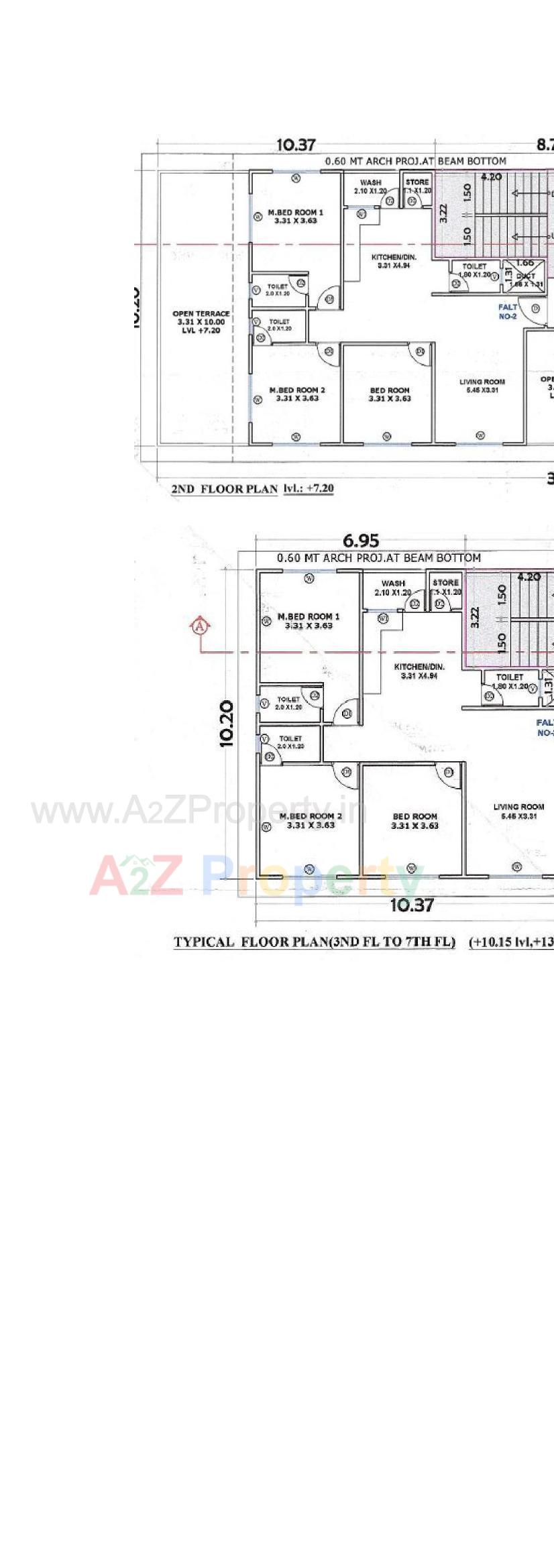 Layout of real estate project Om Avenue located at Nana, Surat, Gujarat