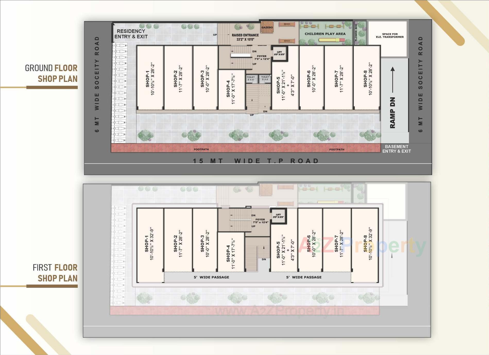 Layout of real estate project Om Avenue located at Nana, Surat, Gujarat