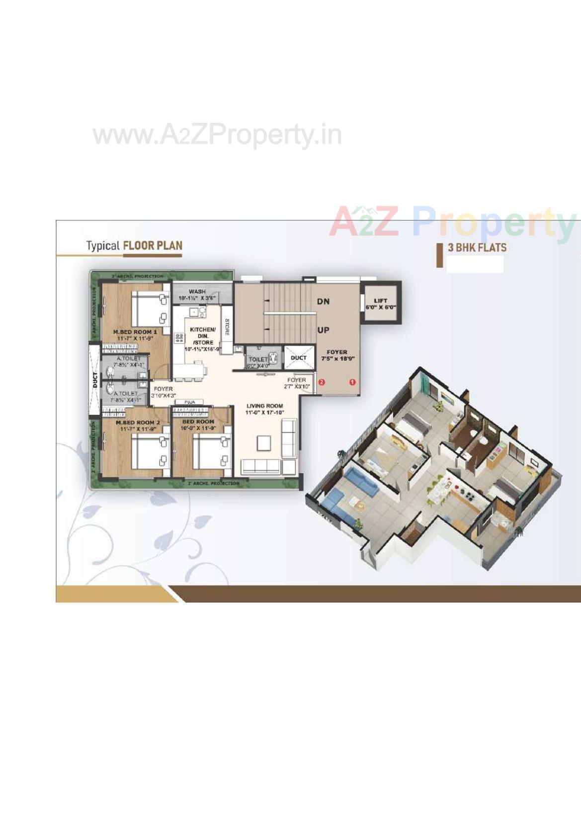 Layout of real estate project Om Avenue located at Nana, Surat, Gujarat