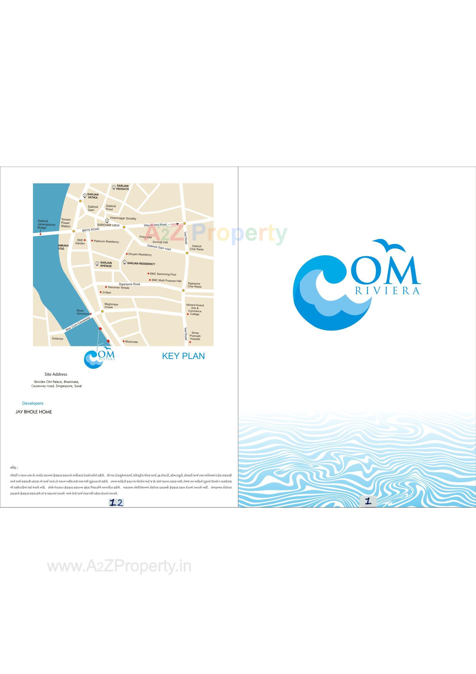  of real estate project Om Riviera located at Singanpor, Surat, Gujarat