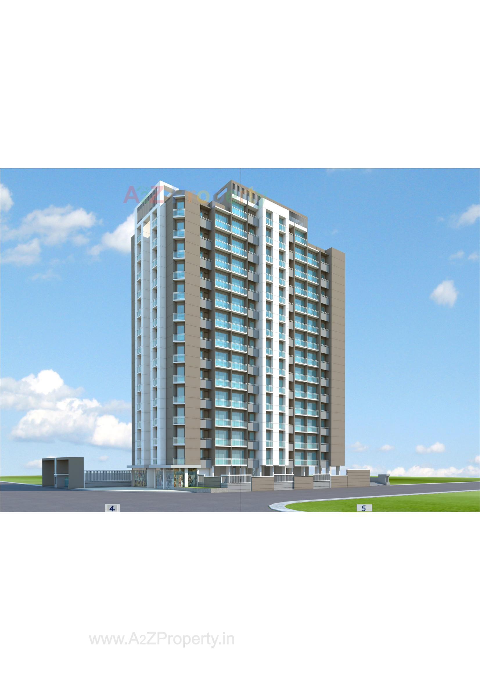 3D Elevation of real estate project Om Riviera located at Singanpor, Surat, Gujarat