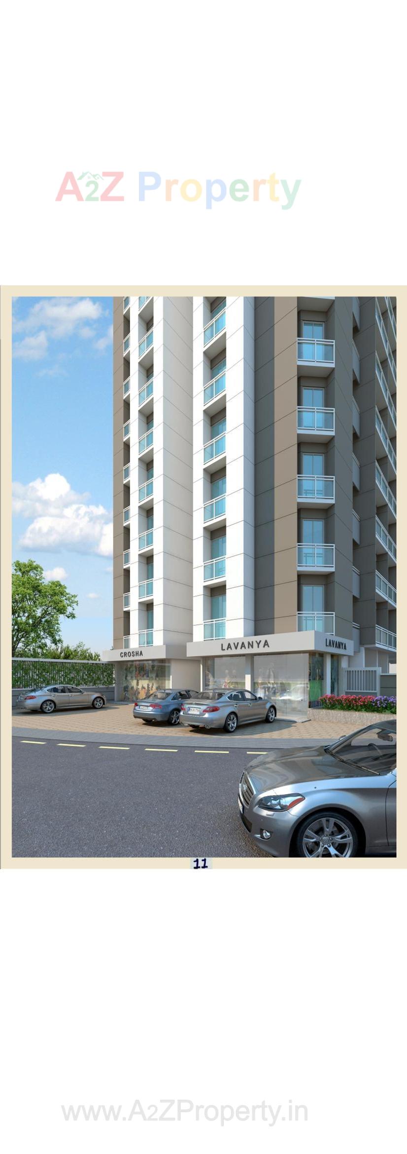 3D Elevation of real estate project Om Riviera located at Singanpor, Surat, Gujarat