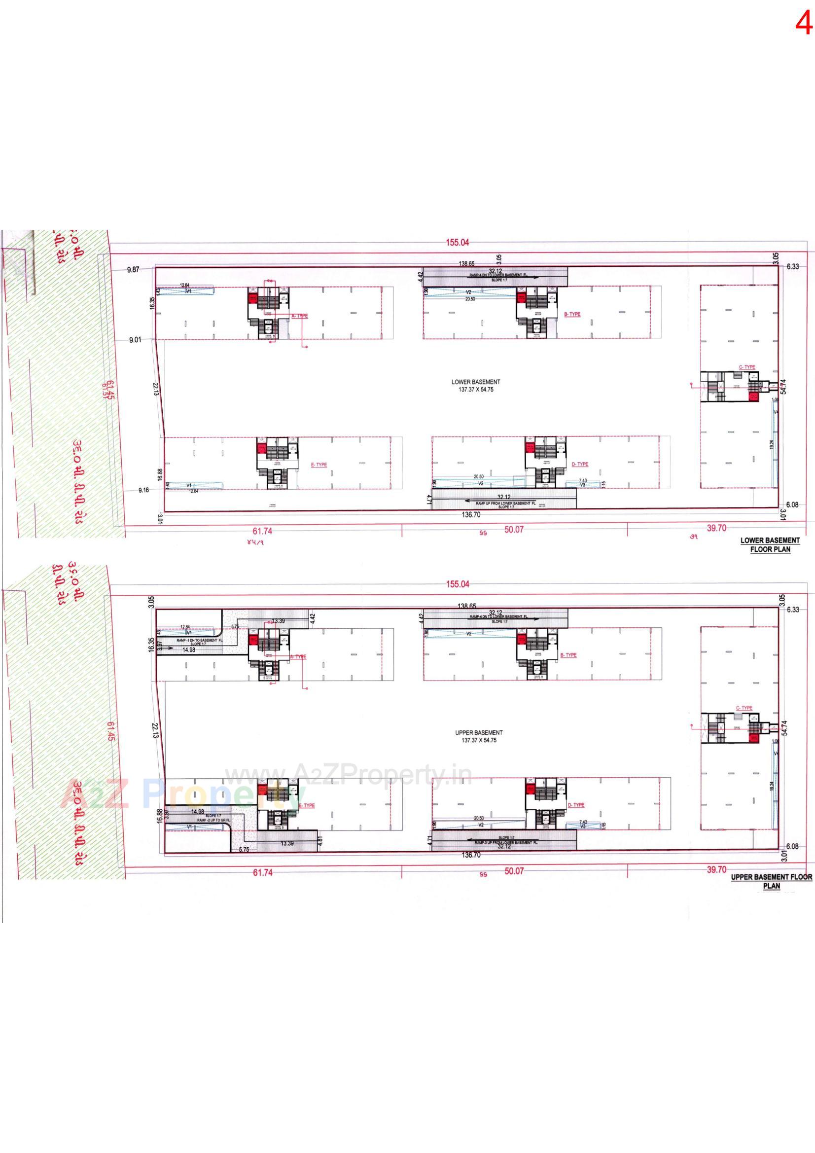 Layout of real estate project Om Shashwat located at Vesu, Surat, Gujarat