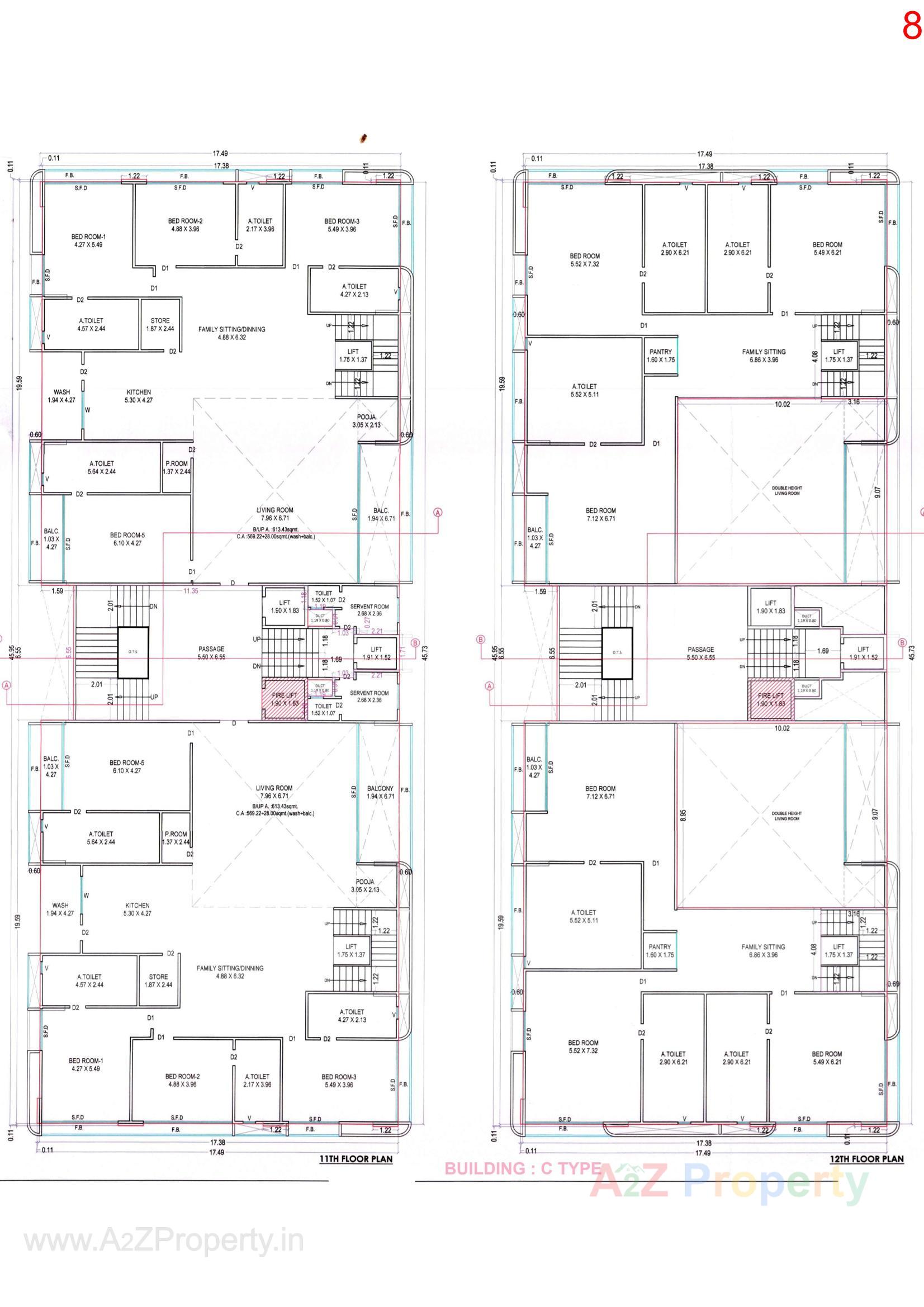 Layout of real estate project Om Shashwat located at Vesu, Surat, Gujarat