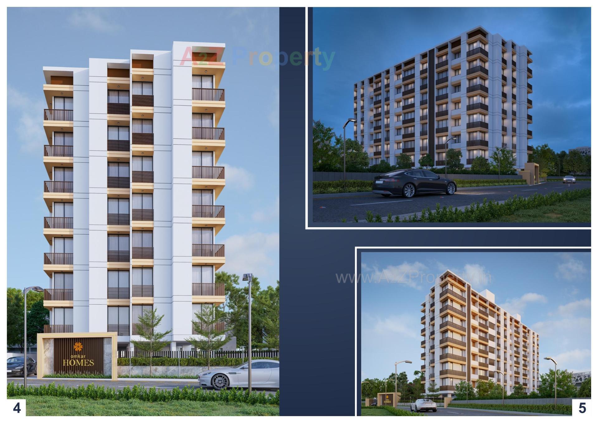 3D Elevation of real estate project Omkar Homes located at Mota Varachha, Surat, Gujarat