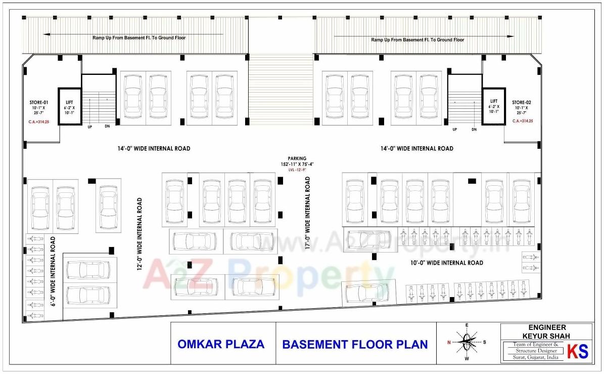Layout of real estate project Omkar Plaza located at Bhesan, Surat, Gujarat