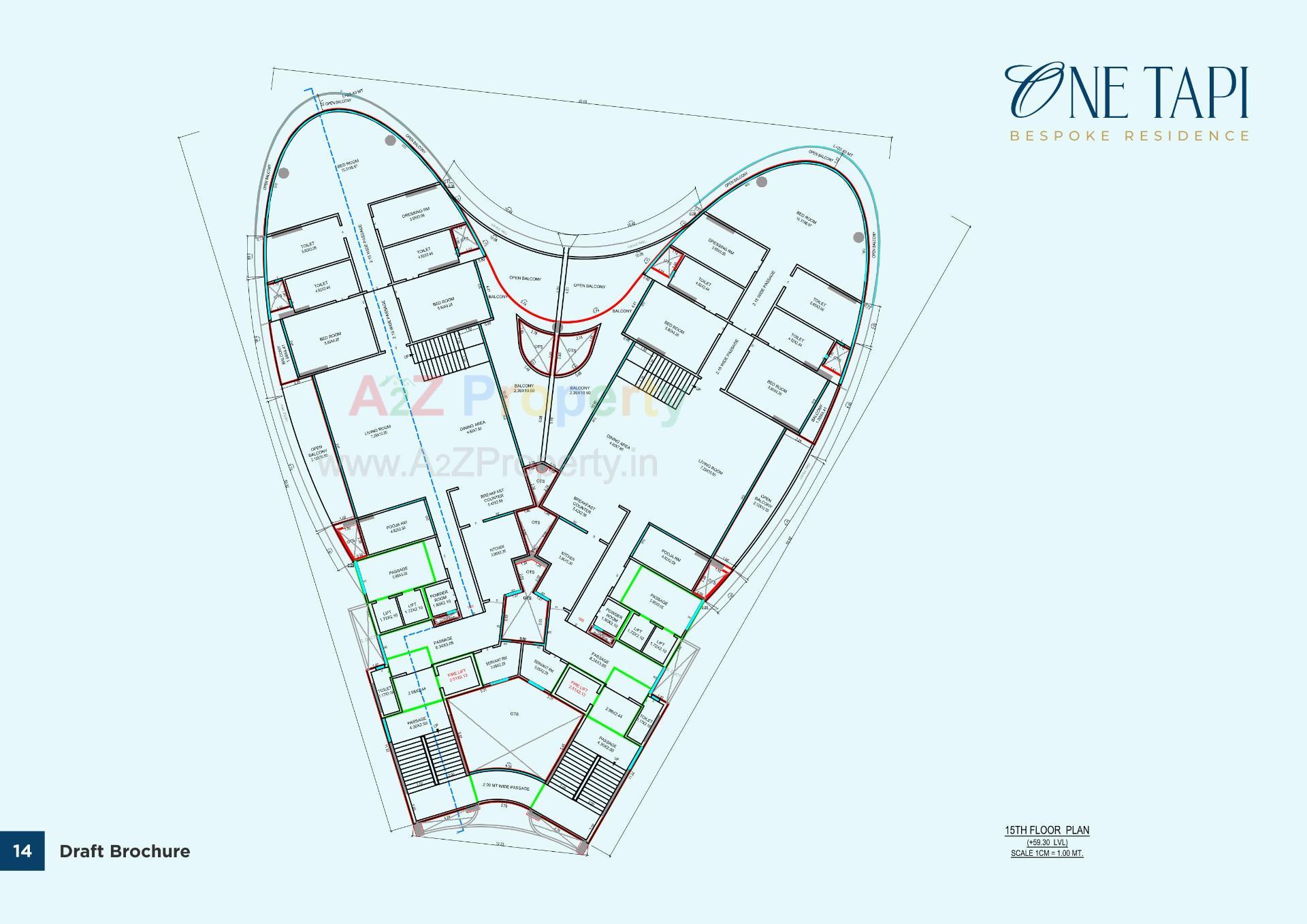  of real estate project One Tapi located at Piplod, Surat, Gujarat