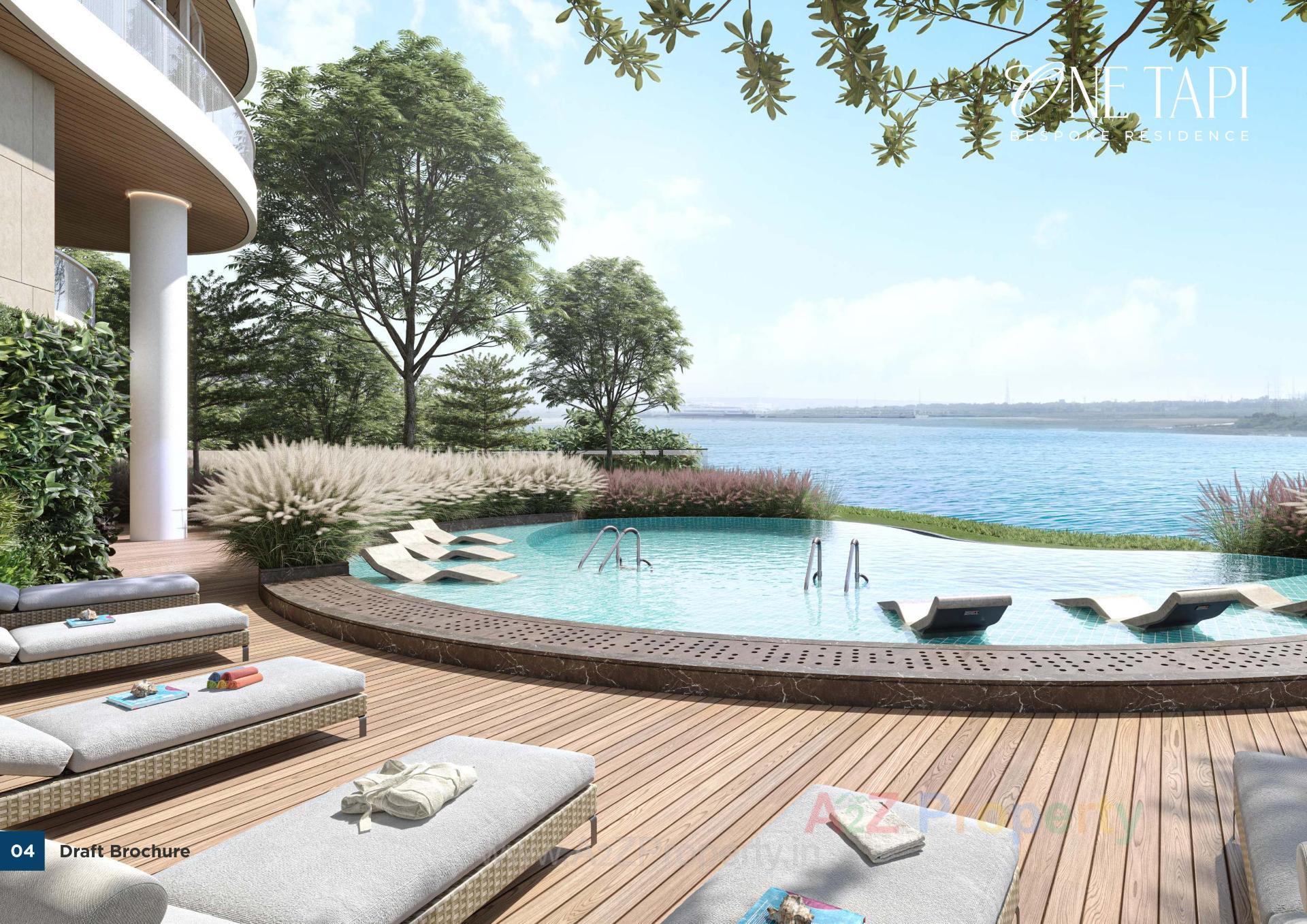 3D Elevation of real estate project One Tapi located at Piplod, Surat, Gujarat