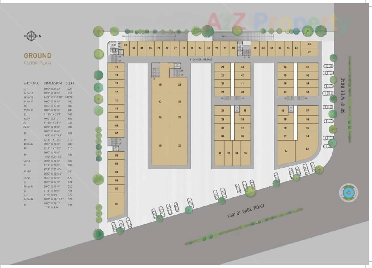 Layout of real estate project Opera Business Hub located at Varachha, Surat, Gujarat