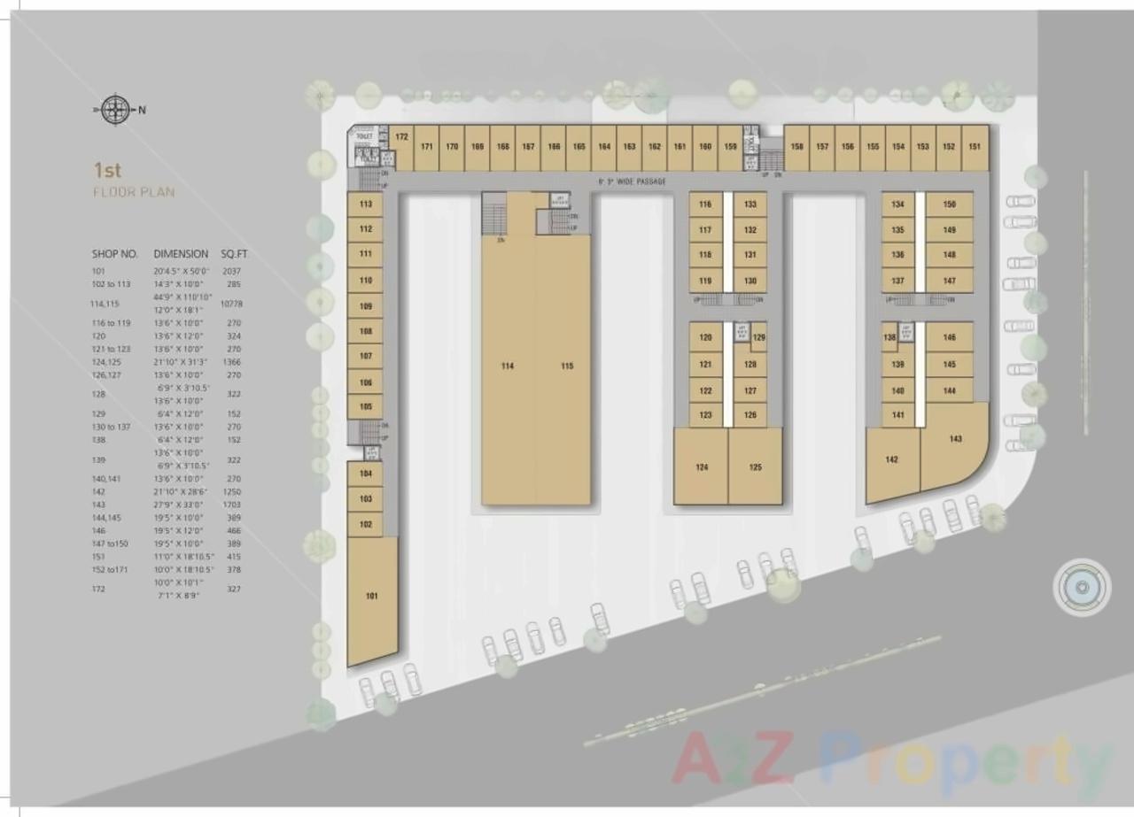 Layout of real estate project Opera Business Hub located at Varachha, Surat, Gujarat