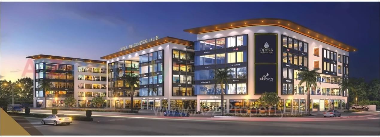 3D Elevation of real estate project Opera Business Hub located at Varachha, Surat, Gujarat